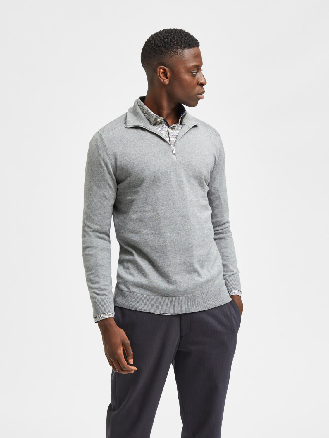 SLHBERG Pullover - Medium Grey Melange